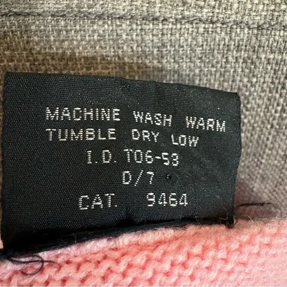 Vintage Pink Sweater Bubblegum Pink Coquette VTG Jrs L - Picture 6 of 7